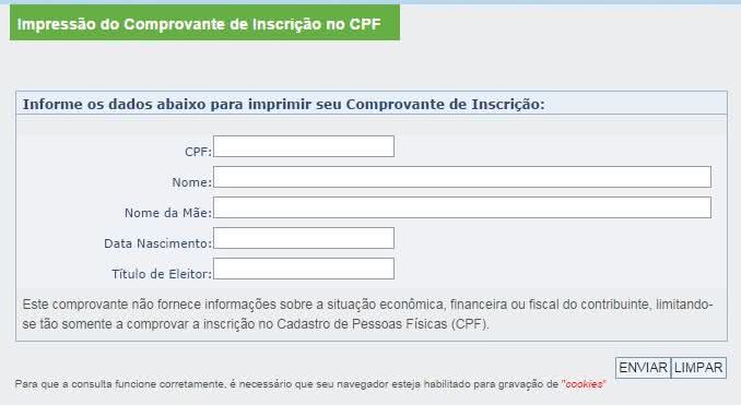 imprimir CPF