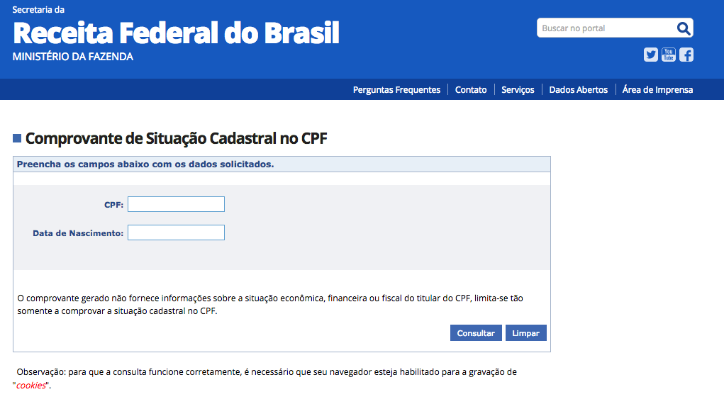 receita federal CPF