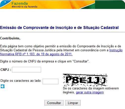situação cadastral cnpj