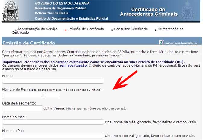 Antecedentes Criminais BA