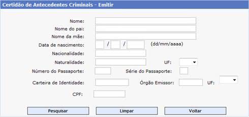 Antecedentes Criminais Estaduais