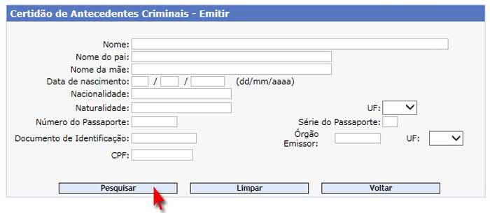 Atestado de Antecedentes Criminais Federal