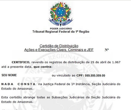 Antecedentes criminais federal