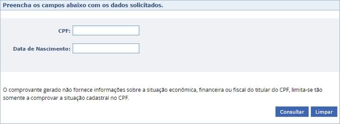 Consulta CPF Receita Federal