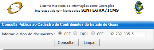 Inscrição Estadual GO