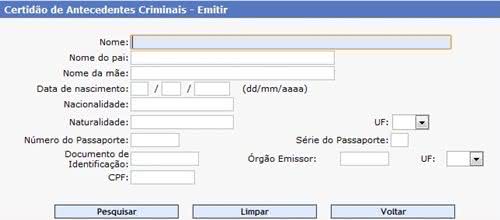 Tirar Antecedentes Criminais
