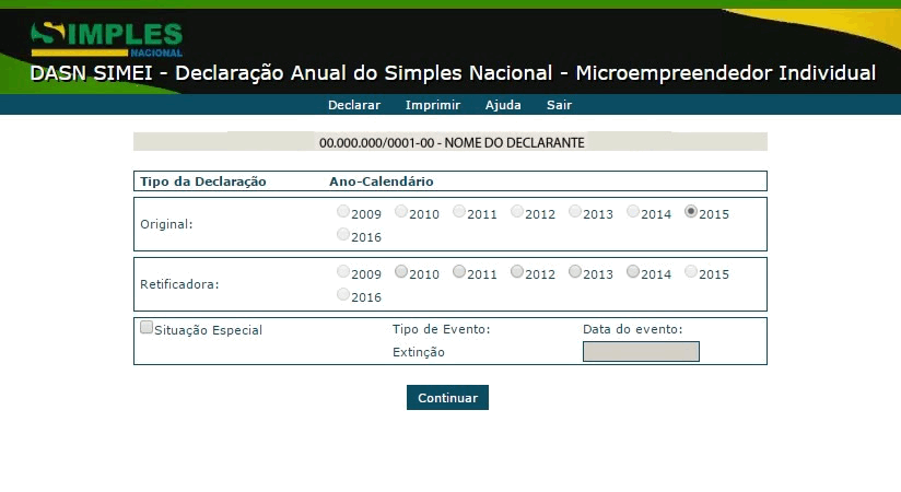 Declaração Anual do SIMEI