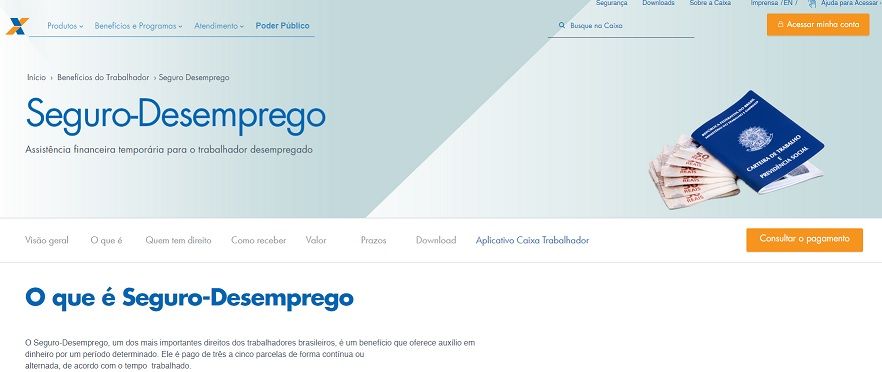 site da caixa seguro desemprego