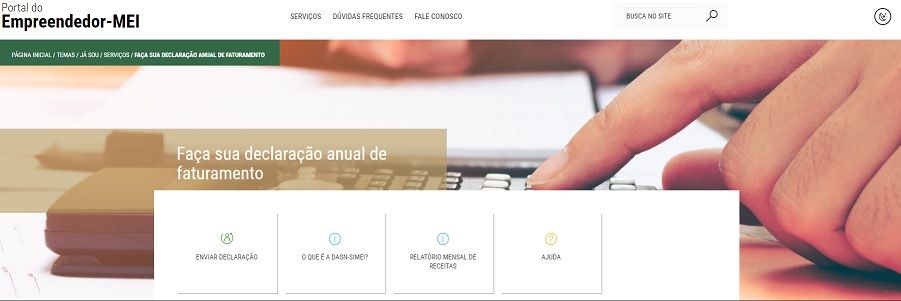 site declaração MEI